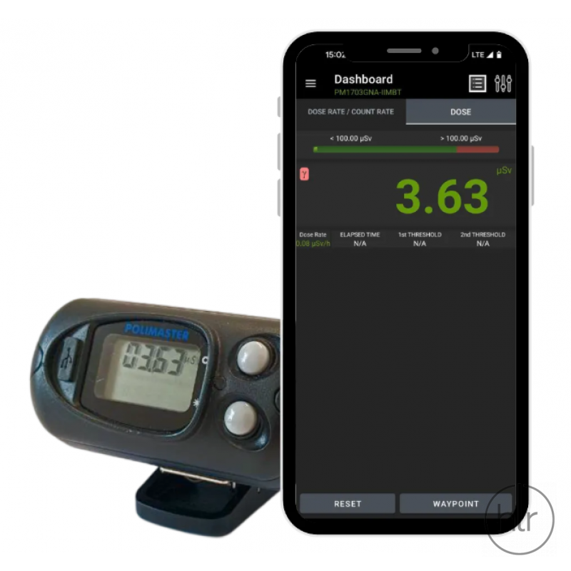 Персональный гамма-нейтронный радиационный детектор с модулем Bluetooth PM1703GNA-II MBT (Polimaster)